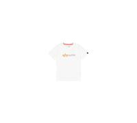 T-Shirt ALPHA INDUSTRIES "Alpha Label T-Shirt K", Mädchen, Gr. 16, weiß, Obermaterial: 100% Baumwolle, Shirts T-Shirt (76700247-16) weiß