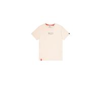 T-Shirt ALPHA INDUSTRIES "Alpha Wording T-Shirt", Damen, Gr. XXL, weiß (jet stream weiß), Obermaterial: 100% Baumwolle, Shirts T-Shirt (17242046-XXL) jet stream weiß