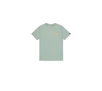 Rundhalsshirt ALPHA INDUSTRIES "Backprint T", Herren, Gr. XL, frost grün, Single Jersey, Obermaterial: 100% Baumwolle, bedruckt, regular fit normal, Rundhals, Shirts Rundhalsshirt (88567549-XL) frost