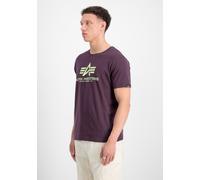 T-Shirt ALPHA INDUSTRIES "Alpha Industries Men - T-Shirts Basic T-Shirt" Gr. L, lila (plum) Herren Shirts (67020515-L) plum