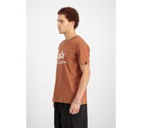 T-Shirt ALPHA INDUSTRIES "Basic BL T-Shirt", Herren, Gr. M, braun (hazel braun), Obermaterial: 100% Baumwolle, Shirts T-Shirt (86930057-M) hazel braun