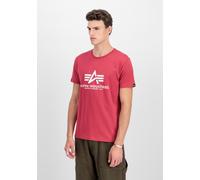 T-Shirt ALPHA INDUSTRIES "Basic BL T-Shirt", Herren, Gr. M, rot (rbf rot), Obermaterial: 100% Baumwolle, Shirts T-Shirt (25835616-M) rbf rot