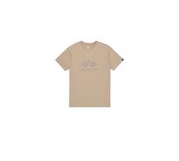 T-Shirt ALPHA INDUSTRIES "Basic T-Shirt BL Carbon", Herren, Gr. S, beige (vintage sand), Obermaterial: 100% Baumwolle, Shirts T-Shirt (77666639-S) vintage sand