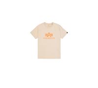 T-Shirt ALPHA INDUSTRIES "Basic T-Shirt BL", Herren, Gr. L, beige (organic beige), Obermaterial: 100% Baumwolle, Shirts T-Shirt (45909812-L) organic beige