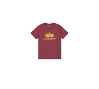 Alpha Industries Herren Basic T-Shirt,Rot (Burgundy 184), Large