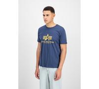 Alpha Industries T-Shirt Basic – 100% Baumwolle, Rundhals, Regular Fit – M New Navy