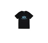 Alpha Industries Herren Basic T-Shirt,Schwarz (Black/Blue 93), Small
