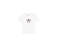 T-Shirt ALPHA INDUSTRIES "Basic T-Shirt BL Rainbow Ref.", Herren, Gr. XS, weiß, Obermaterial: 100% Baumwolle, Shirts T-Shirt (93330818-XS) weiß