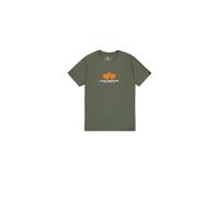 Alpha Industries Basic Big Logo Rubber T-Shirt Größe S Grün
