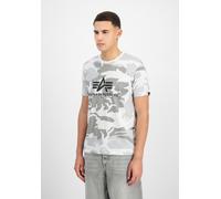 T-Shirt ALPHA INDUSTRIES "Basic T-Shirt", Damen, Gr. 3XL, weiß (weiß camo), Single Jersey, Obermaterial: 100% Baumwolle, bedruckt, regular fit normal, Rundhals, normaler Saum, Shirts T-Shirt (45535647