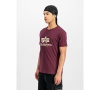 Alpha Industries Herren Basic T-Shirt, Dark Cherry, Small