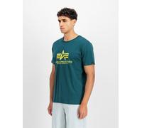 T-Shirt ALPHA INDUSTRIES "Basic T-Shirt BL", Herren, Gr. M, deep petrol, Obermaterial: 100% Baumwolle, Shirts T-Shirt (17116636-M) deep petrol