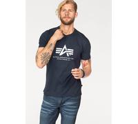 Alpha Industries Basic T-Shirt – 100% Baumwolle, bedruckt, Regular Fit – Damen XXL Blau