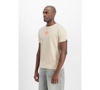 Alpha Industries Basic Mid Logo T-Shirt Größe M Beige