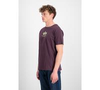 T-Shirt ALPHA INDUSTRIES "Alpha Industries Men - T-Shirts Basic T ML" Gr. XL, lila (plum) Herren Shirts (50299352-XL) plum