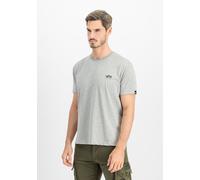 T-Shirt ALPHA INDUSTRIES "Basic T-Shirt SL", Herren, Gr. 3XL, grau (grau heather), Obermaterial: 100% Baumwolle, Shirts T-Shirt (97343008-XXXL) grau heather