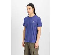 T-Shirt ALPHA INDUSTRIES "Basic T-Shirt SL", Herren, Gr. 3XL, lila (night lila), Obermaterial: 100% Baumwolle, Shirts T-Shirt (34527533-XXXL) night lila