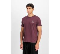 T-Shirt ALPHA INDUSTRIES "Basic T-Shirt SL", Herren, Gr. L, rot (deep maroon), Obermaterial: 100% Baumwolle, Shirts T-Shirt (19951317-L) deep maroon