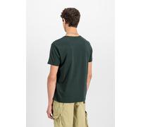 T-Shirt ALPHA INDUSTRIES "Basic T-Shirt SL", Herren, Gr. M, blau (schwarz petrol), Obermaterial: 100% Baumwolle, Shirts T-Shirt (14931842-M) schwarz petrol