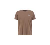 T-Shirt ALPHA INDUSTRIES "Basic T-Shirt SL", Herren, Gr. S, grau (taupe), Obermaterial: 100% Baumwolle, Shirts T-Shirt (95899054-S) taupe