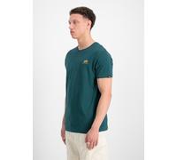 T-Shirt ALPHA INDUSTRIES "Basic T-Shirt SL", Herren, Gr. S, grün (force grün), Obermaterial: 100% Baumwolle, Shirts T-Shirt (19498963-S) force grün