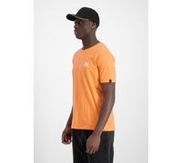 T-Shirt ALPHA INDUSTRIES "Basic T-Shirt SL", Herren, Gr. XL, orange (tangerine), Obermaterial: 100% Baumwolle, Shirts T-Shirt (73484627-XL) tangerine