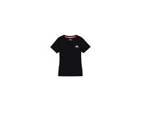 T-Shirt ALPHA INDUSTRIES "Basic T-Shirt SL W", Damen, Gr. S, schwarz, Obermaterial: 100% Baumwolle, Shirts T-Shirt (64881360-S) schwarz