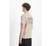Alpha Industries Herren Camo Logo Puff Print BP T, Vintage Sand, L