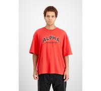 ALPHA INDUSTRIES T-SHIRT COLLEGE T US:S Rot