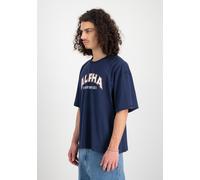 T-Shirt ALPHA INDUSTRIES "College T-Shirt", Herren, Gr. XS, blau (ultra navy), Obermaterial: 100% Baumwolle, Shirts T-Shirt (13208517-XS) ultra navy
