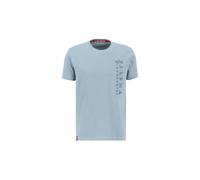 T-Shirt ALPHA INDUSTRIES "Alpha Industries Men - T-Shirts EMB T" Gr. M, bunt (greyblue) Herren Shirts (41579551-M) greyblue