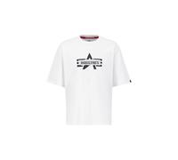 T-Shirt ALPHA INDUSTRIES "Logo Edge T-Shirt", Damen, Gr. S, weiß, Obermaterial: 100% Baumwolle, Shirts T-Shirt (48636111-S) weiß