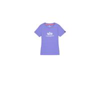 T-Shirt ALPHA INDUSTRIES "Alpha Industries Women - T-Shirts New Basic T Women", Damen, Gr. M, lila (electric violet), Obermaterial: 100% Baumwolle, Kurzarm, Shirts (99252205-M) electric violet
