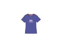 T-Shirt ALPHA INDUSTRIES "New Basic T-Shirt BL W", Damen, Gr. M, lila (night lila), Obermaterial: 100% Baumwolle, Shirts T-Shirt (90474020-M) night lila