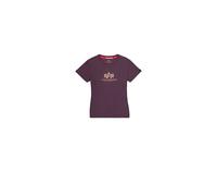 T-Shirt ALPHA INDUSTRIES "Alpha Industries Women - T-Shirts New Basic T Wmn" Gr. S, lila (plum) Damen Shirts (36403926-S) plum