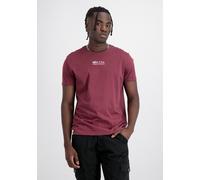 T-Shirt ALPHA INDUSTRIES "Organics EMB T-Shirt", Herren, Gr. S, rot (organic burgundy), Obermaterial: 100% Baumwolle, Shirts T-Shirt (94723053-S)