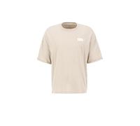 T-Shirt ALPHA INDUSTRIES "Organics OS Roll-Up T-Shirt", Herren, Gr. M, beige (organic beige), Obermaterial: 100% Baumwolle, Shirts T-Shirt (12675849-M) organic beige