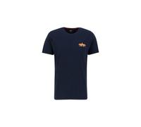 T-Shirt ALPHA INDUSTRIES "Puff Print Logo Backprint T-Shirt", Damen, Gr. XL, blau (rep.blau), Obermaterial: 100% Baumwolle, Shirts T-Shirt (52814705-XL) rep.blau