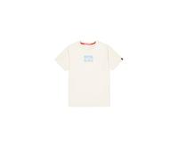 T-Shirt ALPHA INDUSTRIES "Satin Logo T-Shirt", Herren, Gr. 3XL, weiß (vintage weiß), Obermaterial: 100% Baumwolle, Shirts T-Shirt (92215639-XXXL) vintage weiß