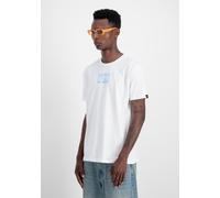 Alpha Industries T-Shirt mit Label-Print in Weiss, Größe XXL