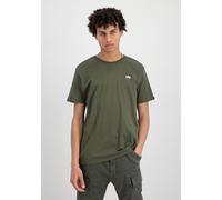 T-Shirt ALPHA INDUSTRIES "Unisex EMB T-Shirt", Herren, Gr. S, grün (dunkelgrün), Obermaterial: 100% Baumwolle, Shirts T-Shirt (55208619-S)