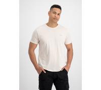 T-Shirt ALPHA INDUSTRIES "Unisex EMB T-Shirt", Herren, Gr. XS, weiß (jet stream weiß), Obermaterial: 100% Baumwolle, Shirts T-Shirt (85749937-XS) jet stream weiß
