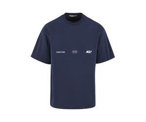 T-Shirt ANOTHER COTTON LAB "Another Cotton Lab Amor Vecchio Washed Oversized Tshirt", Damen, Gr. XS, blau, 100% Baumwolle, bedruckt, loose fit, Rundhals, Shirts T-Shirt (22397619-XS) blau