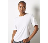 T-Shirt APRICOT "Basic T-Shirt", Damen, Gr. S (36), weiß, Stretch, Obermaterial: 89% LyocellTENCEL LyoT. 11% Elasthan EL., unifarben, normal normal, Rundhals, Tops T-Shirt (95589922-36) weiß