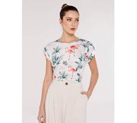 T-Shirt APRICOT "Flamingo Palms Oasis Slub Top", Damen, Gr. XL (42), orange, Obermaterial: 100% Polyester PES., gemustert, Tops T-Shirt (11587241-42) orange