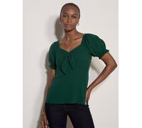 T-Shirt APRICOT "Milchmädchen-Top", Damen, Gr. S (36), grün, gewebt, Obermaterial: 100% Viskose CV., uni, Normale Länge, Puffärmel, Blusen T-Shirt (12643722-36) grün