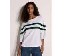 T-Shirt APRICOT "Sportliches gestreiftes Boxy-T-Shirt", Damen, Gr. XL (42), weiß, gewebt, Obermaterial: 100% Baumwolle CO., gestreift, kurz, Gerade, Tops T-Shirt (11194147-42) weiß