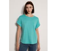 T-Shirt APRICOT "Strukturiertes T-Shirt", Damen, Gr. XL (42), blau, Strick, Obermaterial: 70% Polyester PES. 29% Viskose CV. 1% Elasthan EL., uni, normal normal, Flügelärmel, Tops T-Shirt (97688851-42