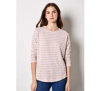 T-Shirt APRICOT "Weiches Jersey-Oberteil", Damen, Gr. XL (42), rosa (pink), Strick, Obermaterial: 65% Baumwolle CO. 35% Polyester PES., gestreift, normal, U-Boot-Ausschnitt, Gerippt, Tops T-Shirt (977