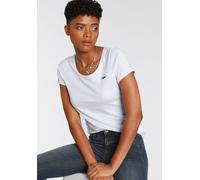 T-Shirt ARIZONA, Damen, Gr. 44/46, weiß, Jersey, Obermaterial: 50% Baumwolle, 50% Modal, bestickt, unifarben, Basic, figurbetont hüftbedeckend, Shirts T-Shirt, Kurzarm, figurbetont, Basic-Stil, aus Ba